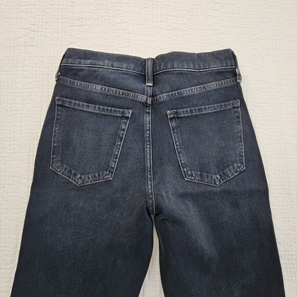 Banana Republic Premium Jeans Women's 27L (28x30) Raw Hem Dark Wash Leggings EUC - Picture 3 of 14